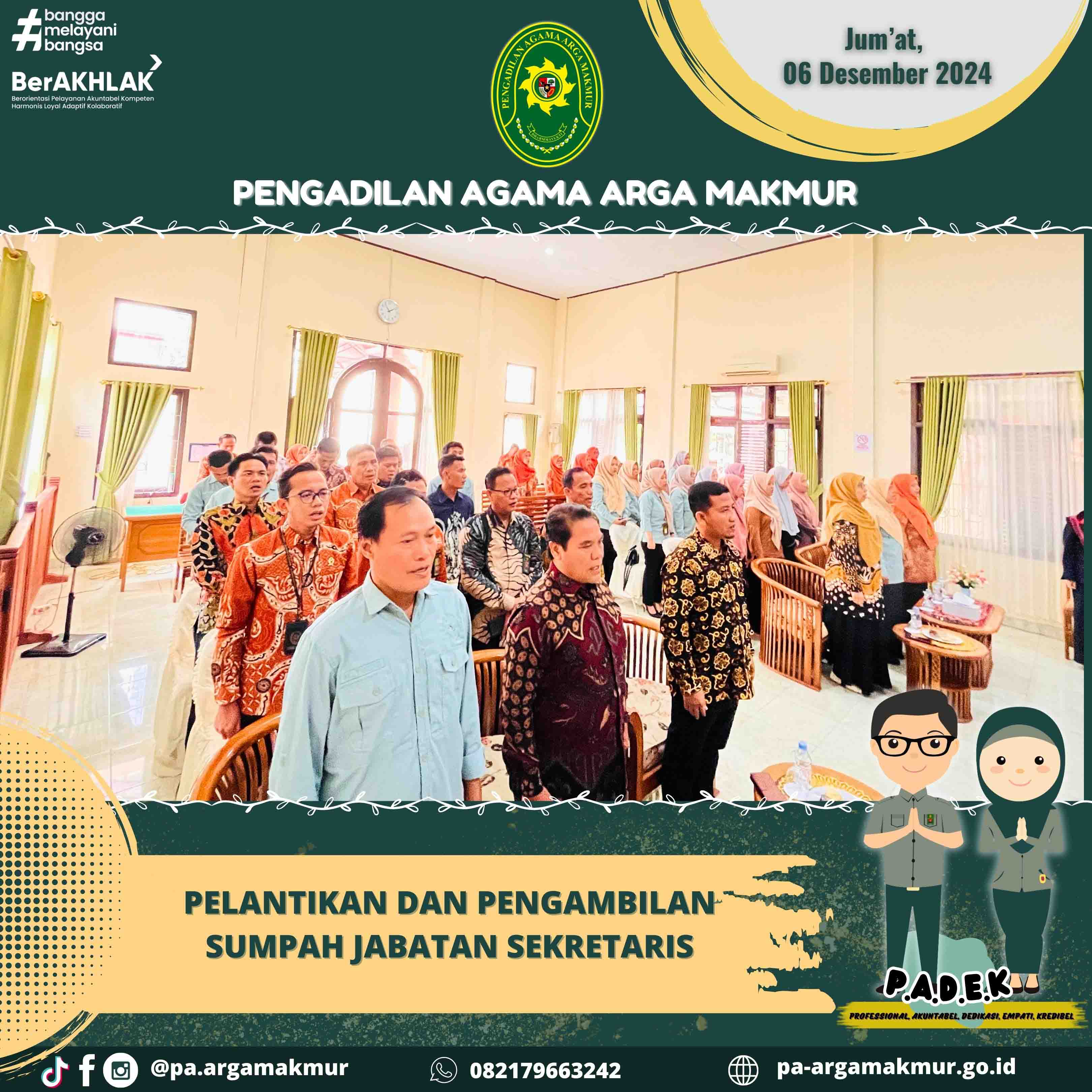 061224 Pelantikan dan Pengambilan sumpah Sekretaris 1