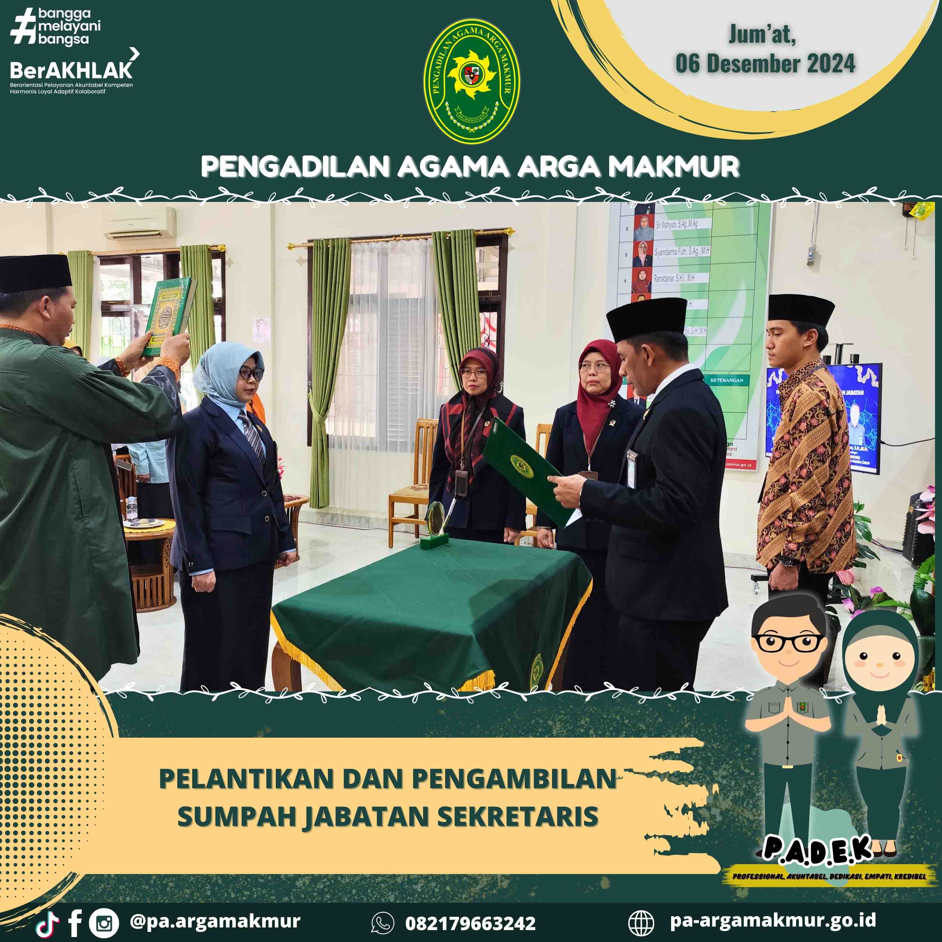 061224 Pelantikan dan Pengambilan sumpah Sekretaris 3
