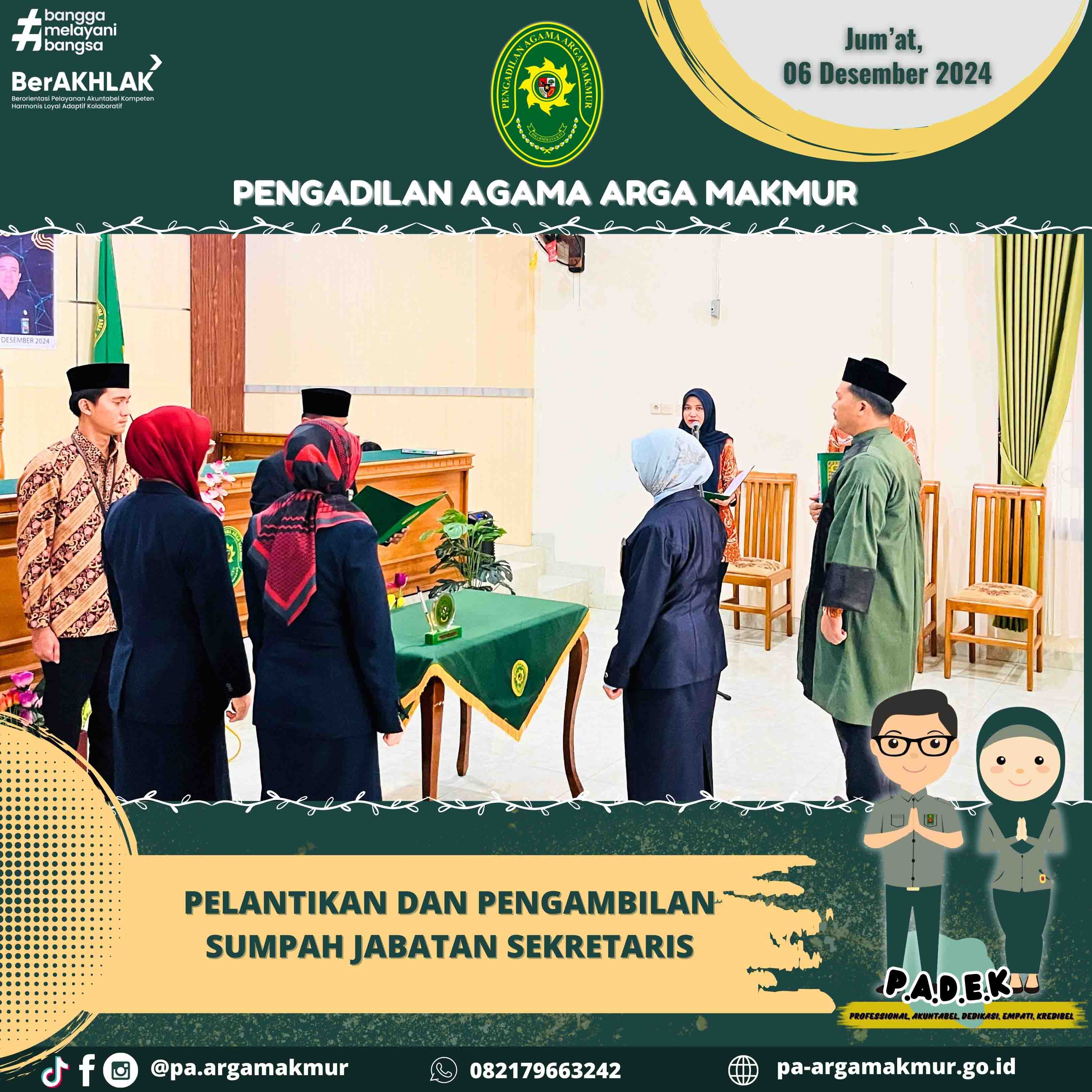 061224 Pelantikan dan Pengambilan sumpah Sekretaris 4