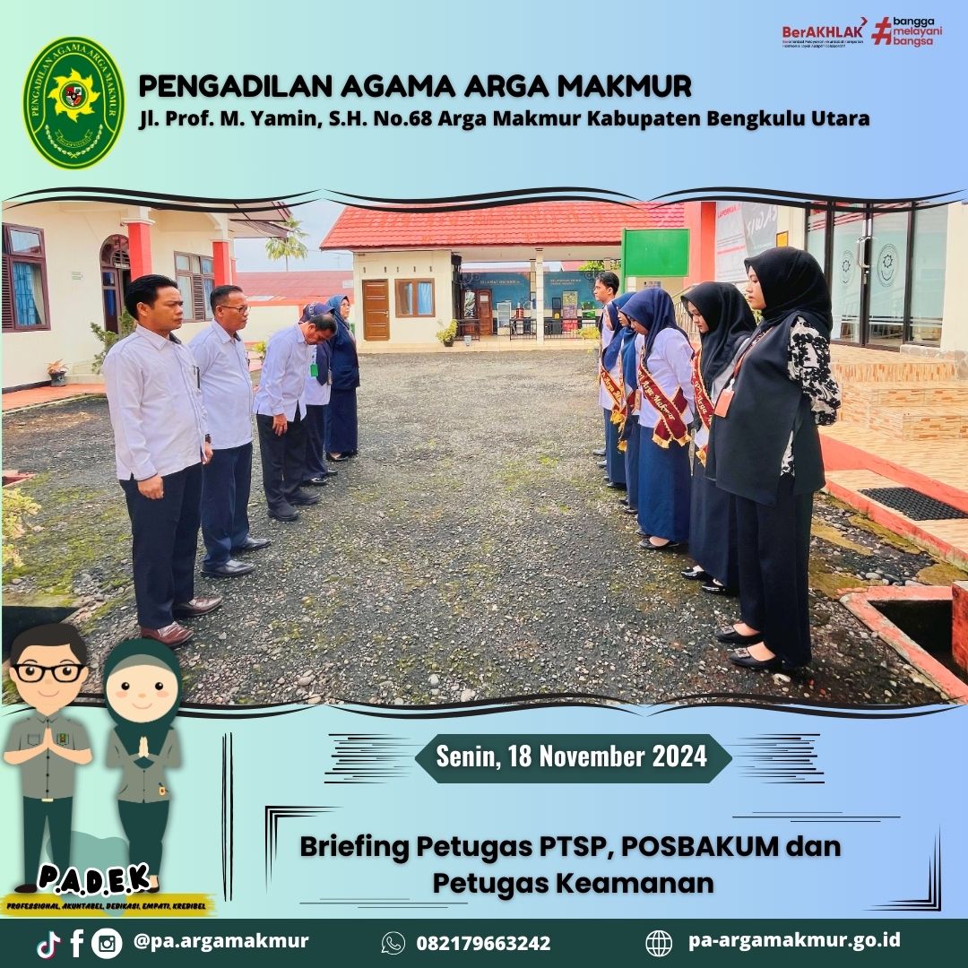 181124 Briefing Petugas PTSP POSBAKUM SATPAM 2