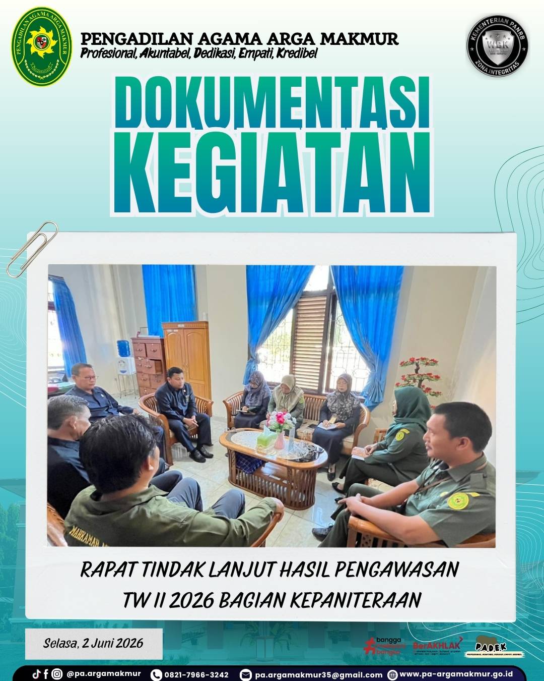 020626 Rapat TLHP TW I Bag Kepaniteraan