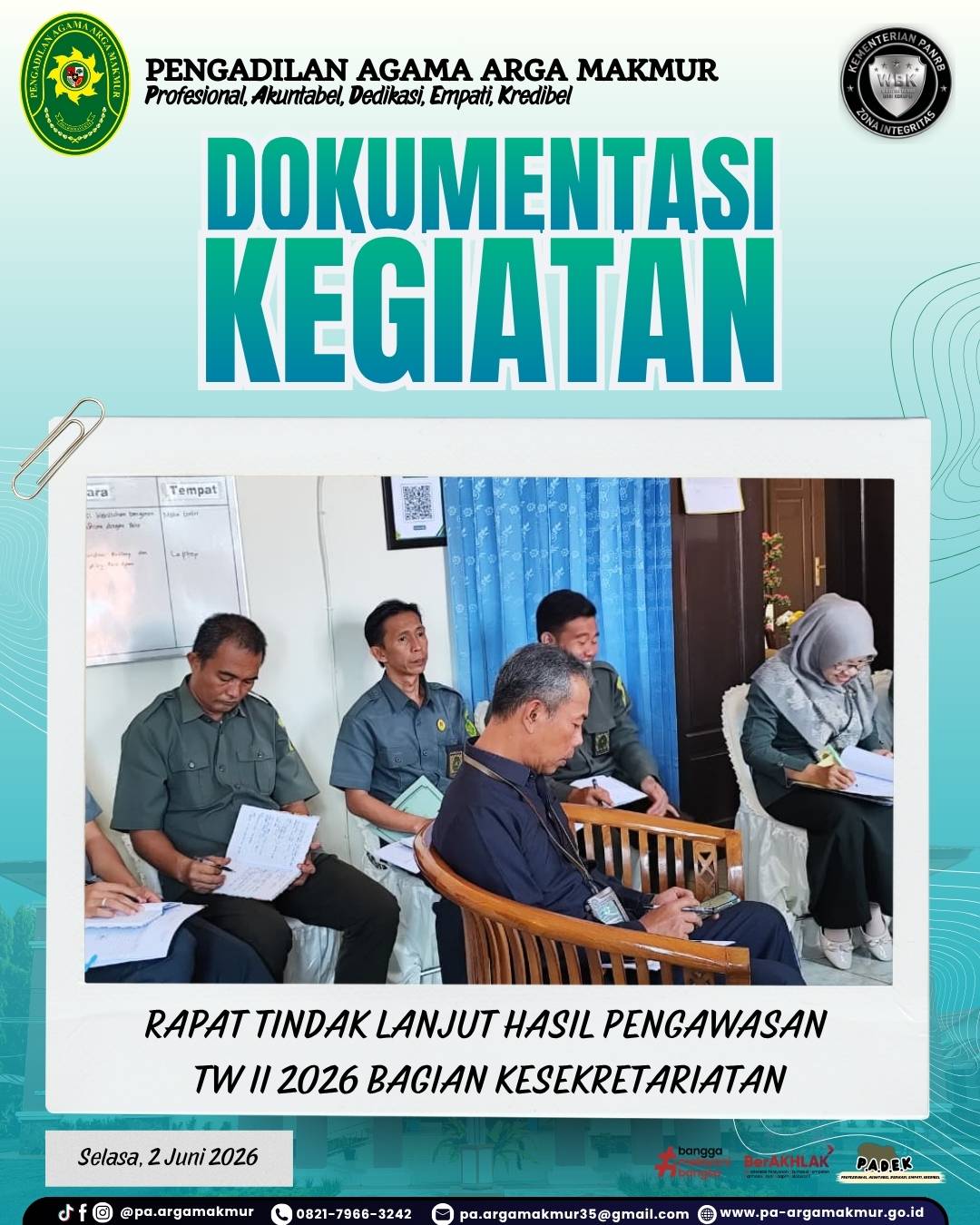 020626 Rapat TLHP TW I Bag Kesekretariatan 2