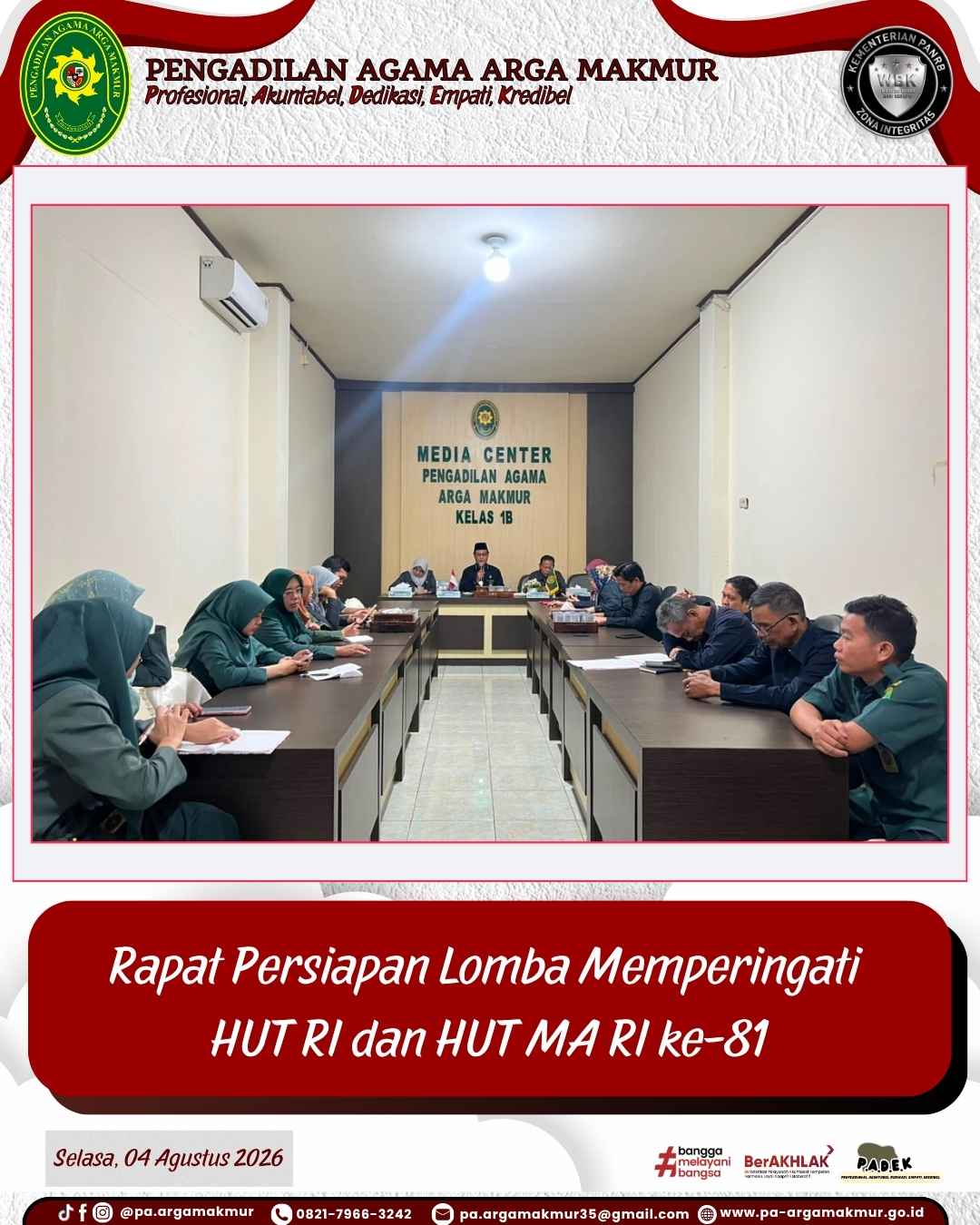 040826 Rapat Persiapan Lomba HUR RI dan HUT MA 1