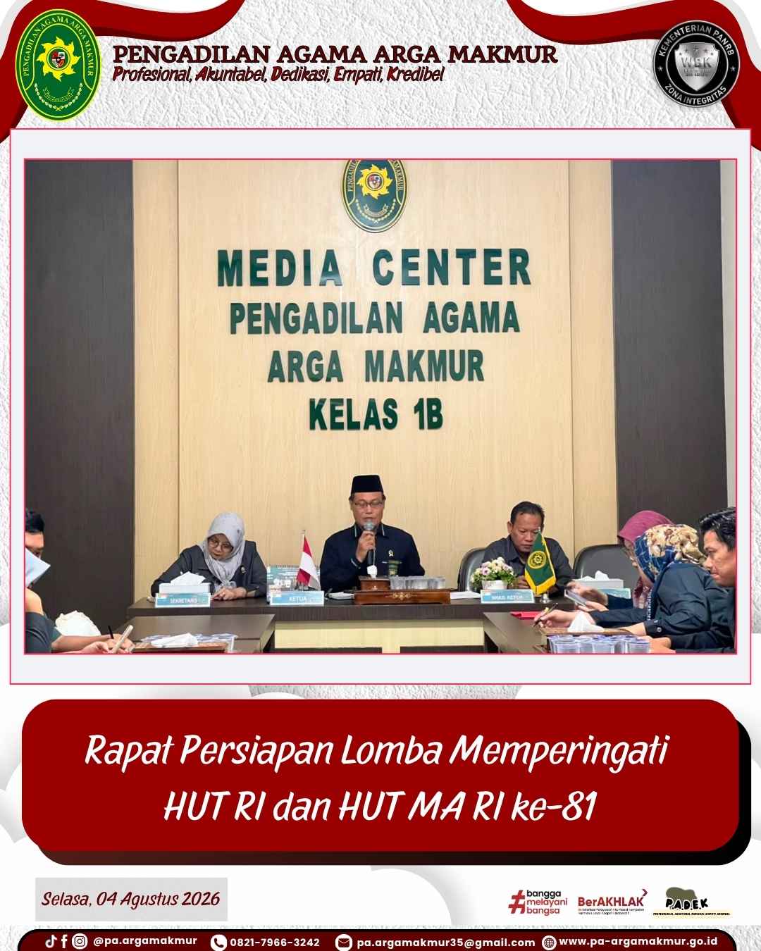040826 Rapat Persiapan Lomba HUR RI dan HUT MA 2