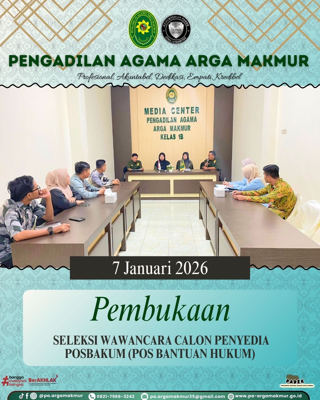 070126 seleksi wawancara calon penyedia posbakum 1