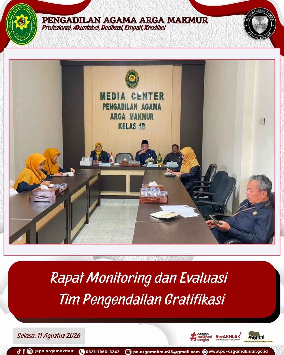 110826 Rapat Monev TIM Pengendalian Gratifikasi 1