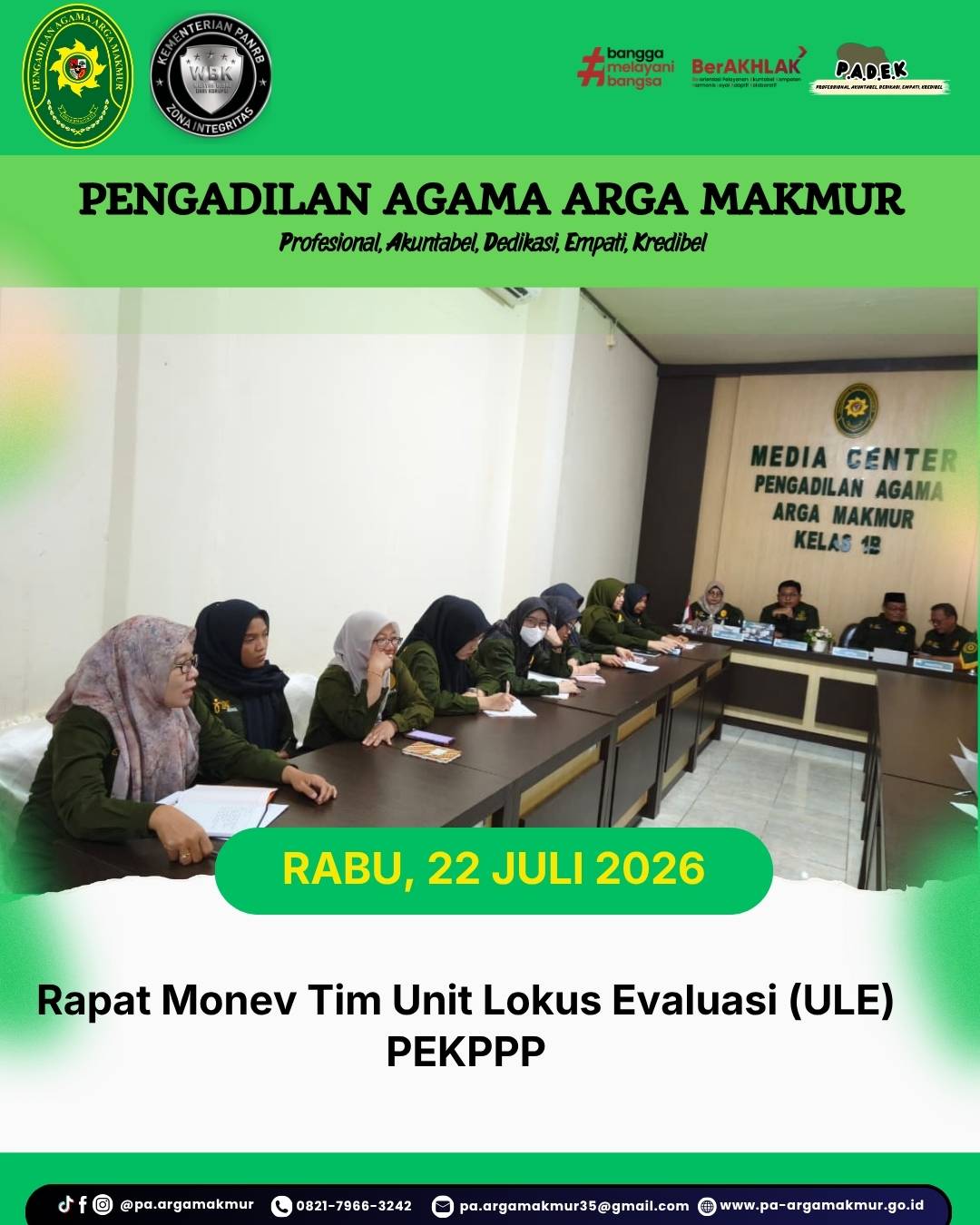 220726 Rapat Monev Tim Unit Lokus Evaluasi ULE PEKPPP 2